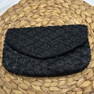 Regal LTD VINTAGE Elegant Black Beaded Clutch